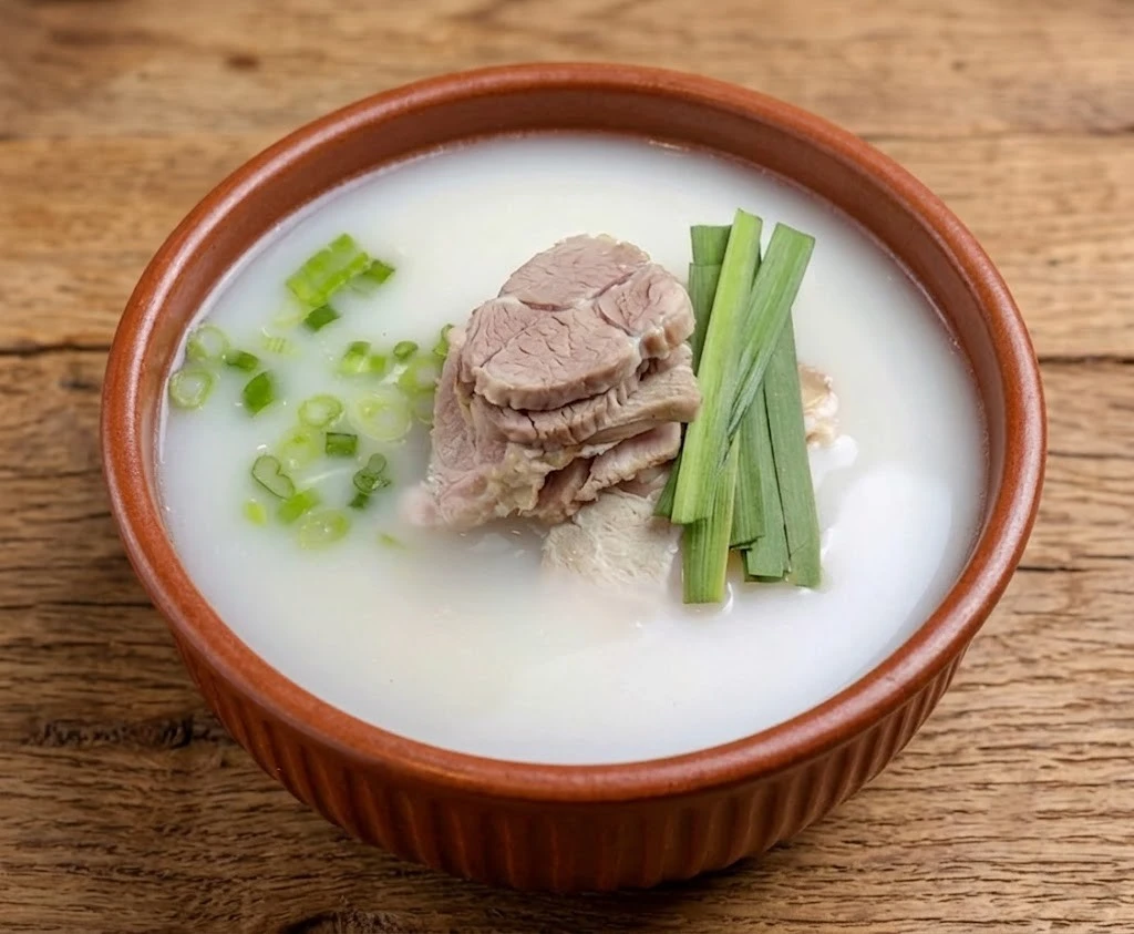 Korean gukbap soup and rice at Hanyang Korean Restaurant Calgary