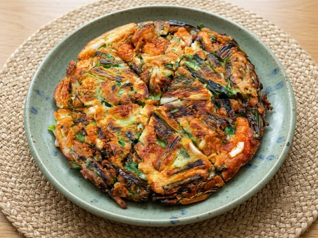Jeon savory Korean pancakes at Hanyang Korean Restaurant Calgary